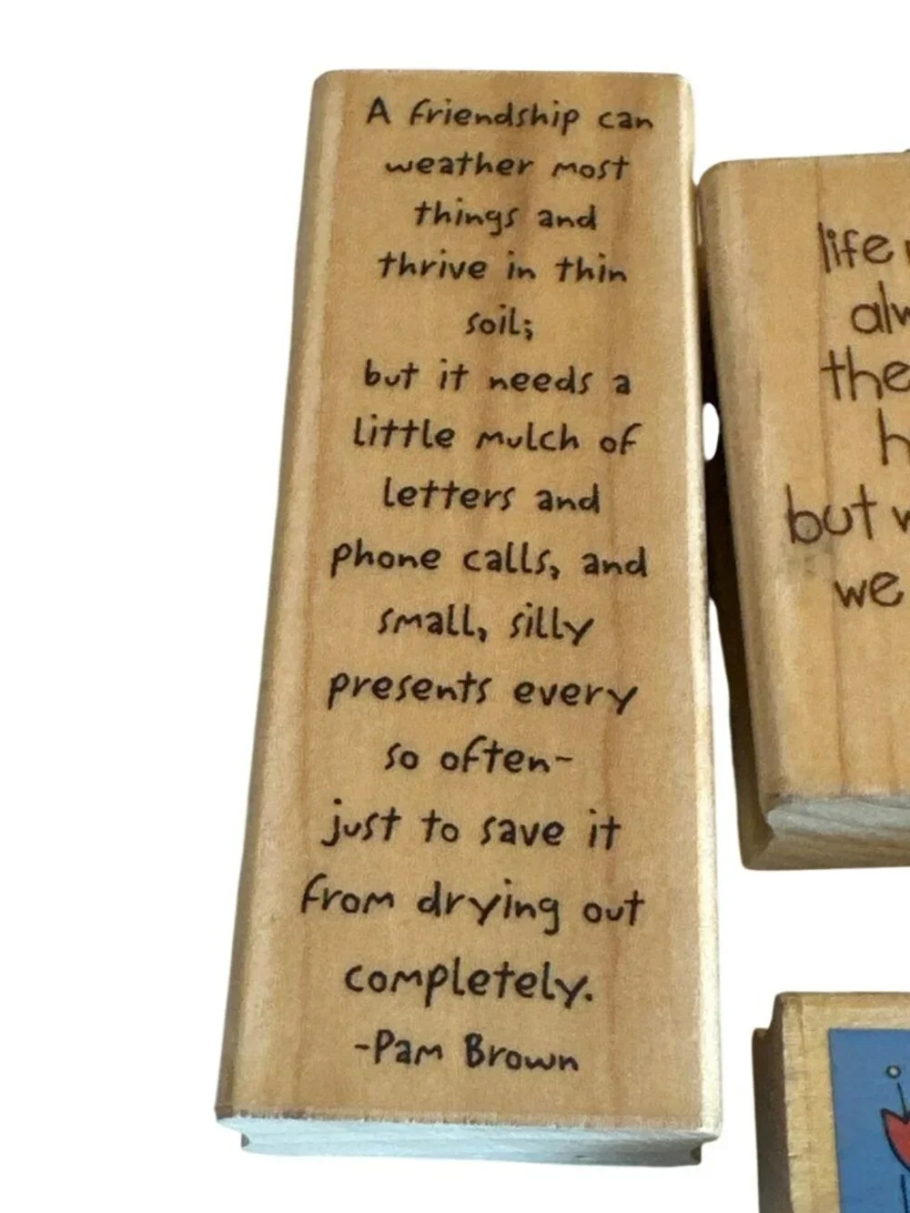 Wooden Rubber Stamps Friendship Inspirational Quotes Stampabilities Heidi Swapp